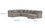 BERMCUS08:Bermuda Tux Sofa Chaise Sectio, 