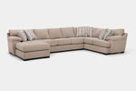 BERMUDAZW:Bermuda Tux Sofa Chaise Sectional, Angled