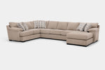 BERMUDAZX:Bermuda Tux Sofa Chaise Sectional, Angled