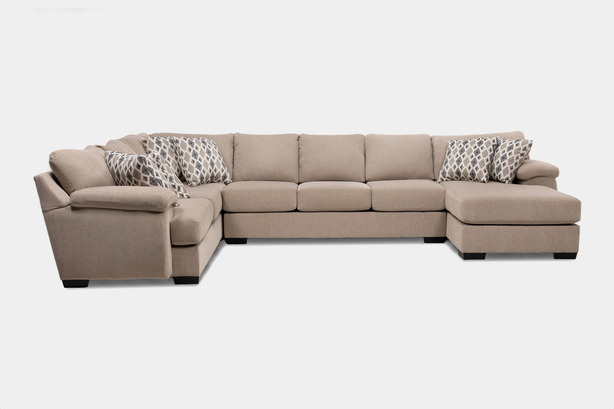 BERMUDAZX:Bermuda Tux Sofa Chaise Sectional, Front