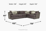 160040268:Bermuda Tux Sofa Sectional, 