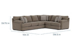 BERMCUS14:Bermuda Tux Sofa Sectional, 