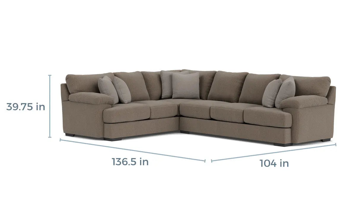 BERMCUS13:Bermuda Tux Sofa Sectional, 