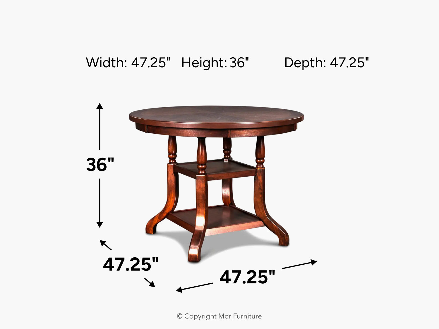 659516304:Bixby Round Counter Height Dining Table, 