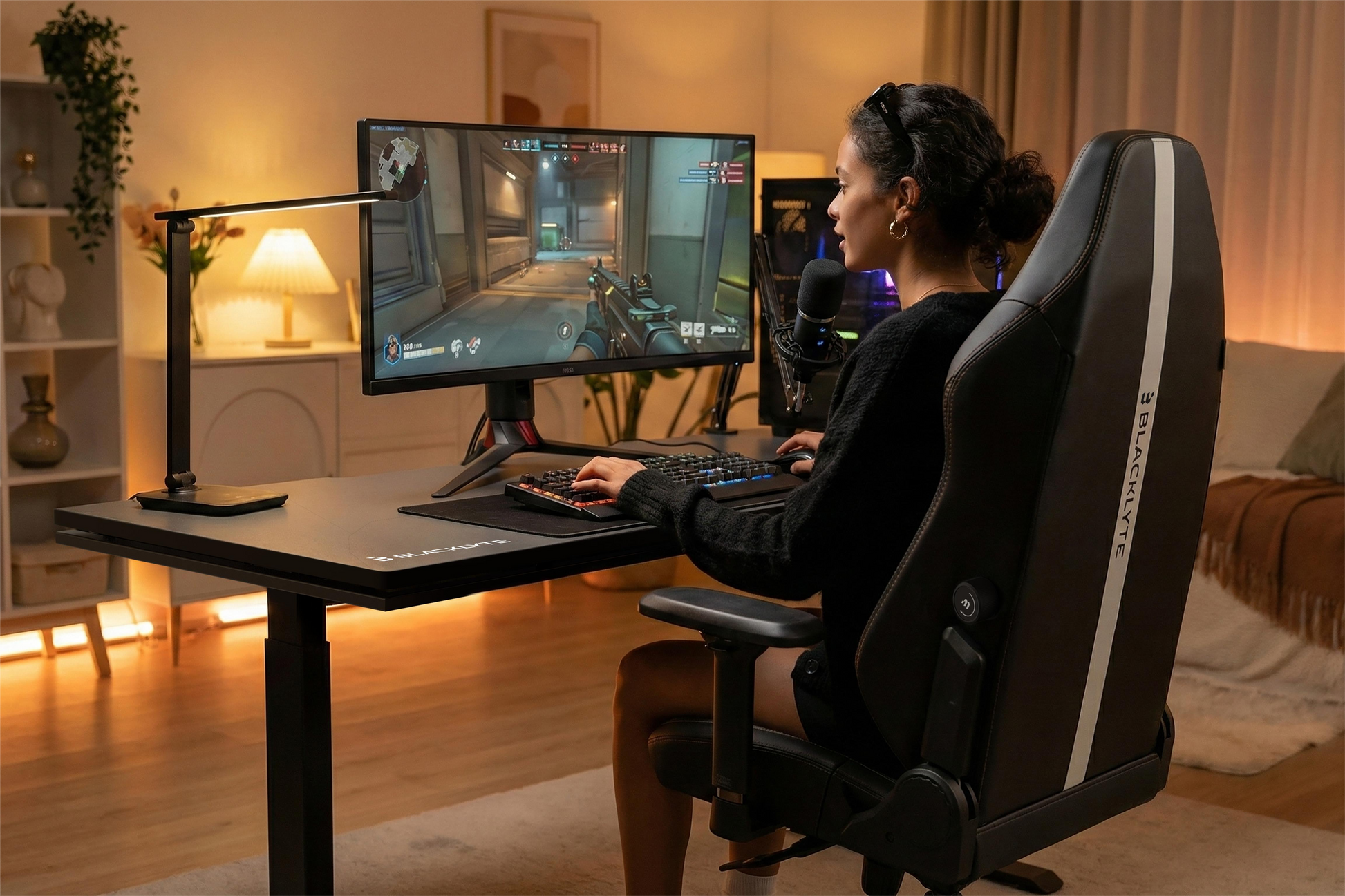 366300441:Blacklyte Athena Pro Gaming Chair, Styled