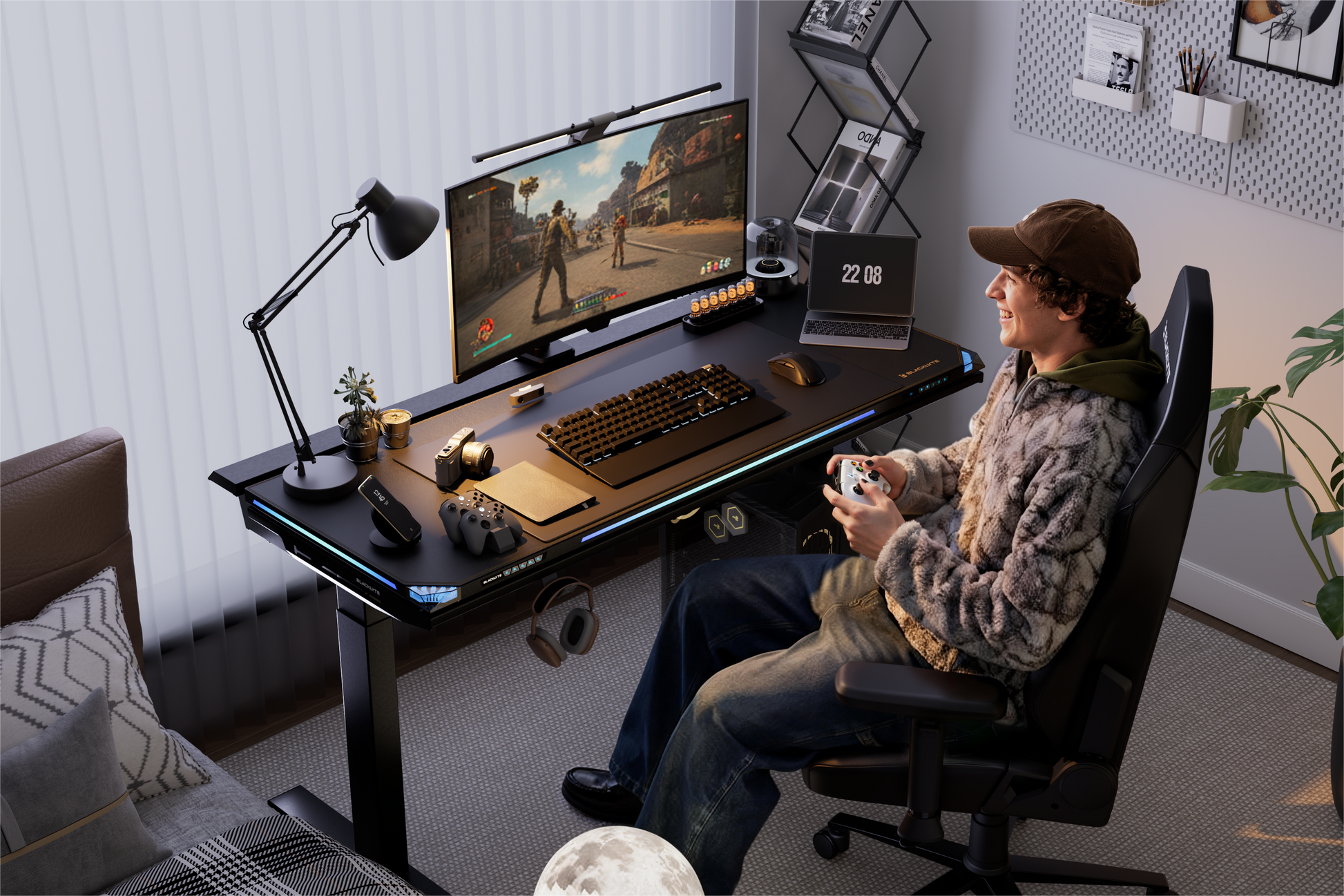 366300441:Blacklyte Athena Pro Gaming Chair, Styled