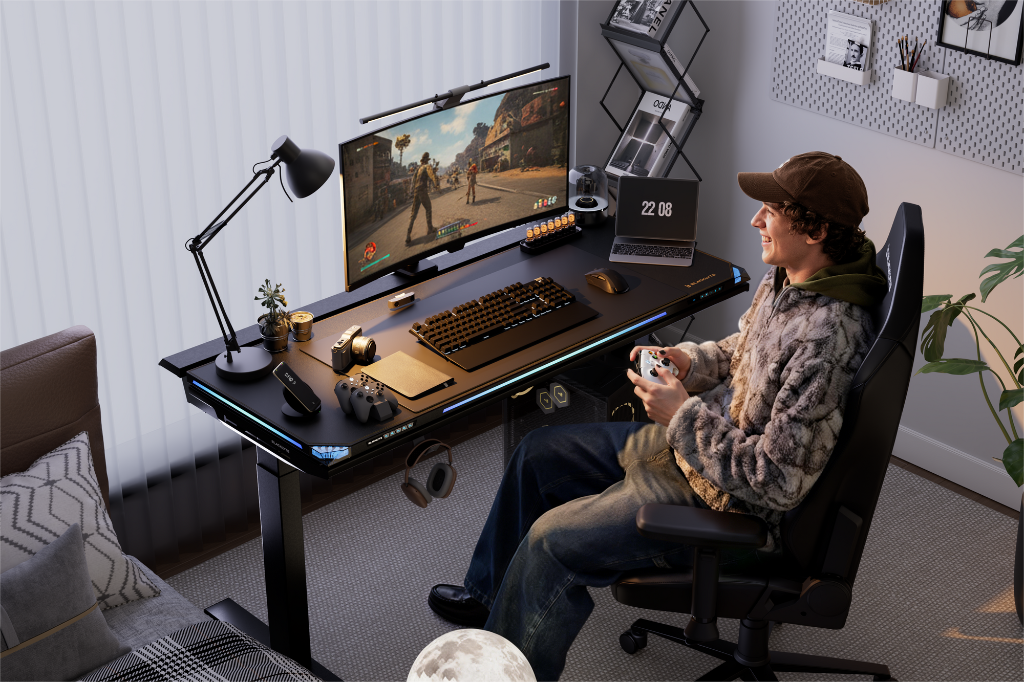 366300441:Blacklyte Athena Pro Gaming Chair, Styled