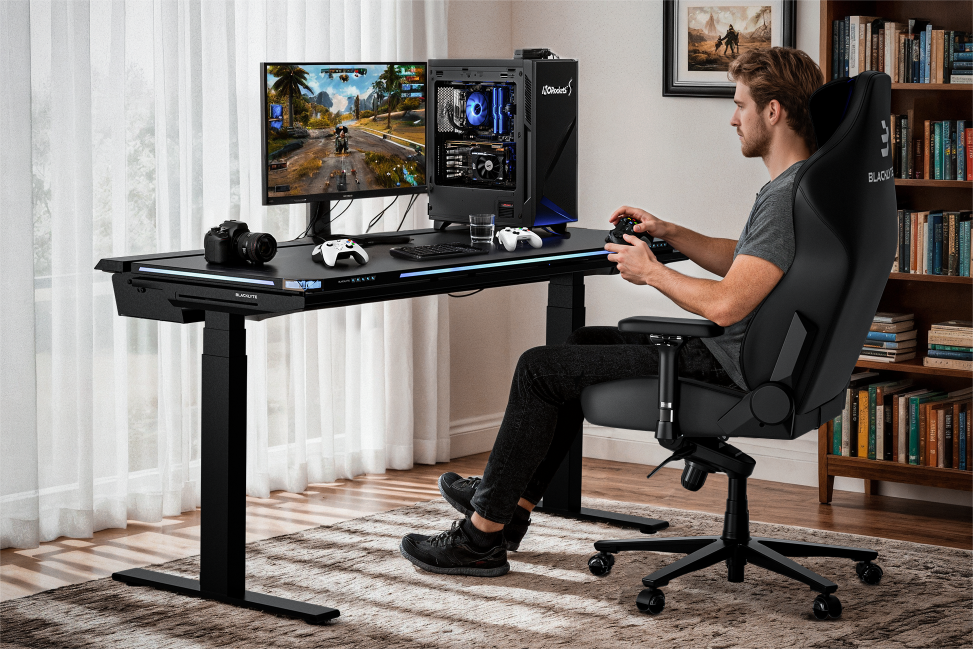138144390:Blacklyte Kraken Pro Gaming Chair, Styled