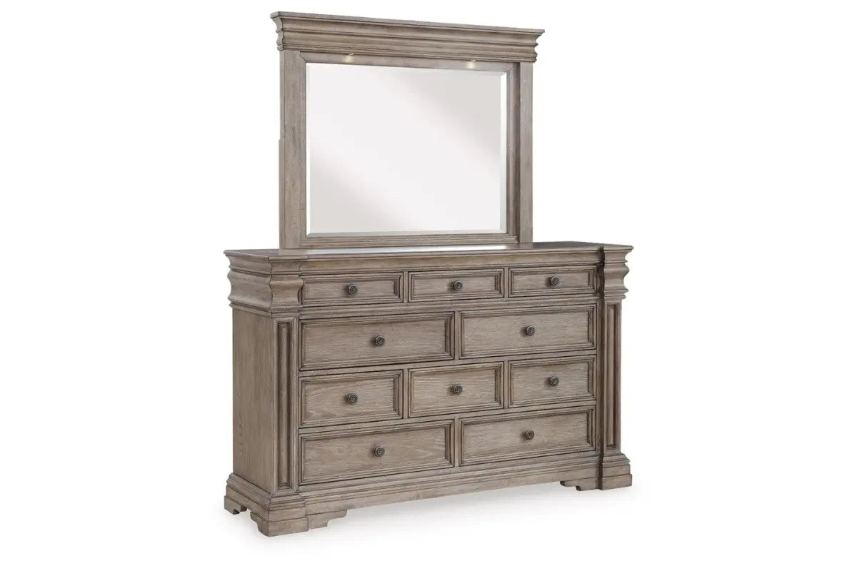 BLAIRHU05:Blairhurst Panel Bed & Dresser, Angled