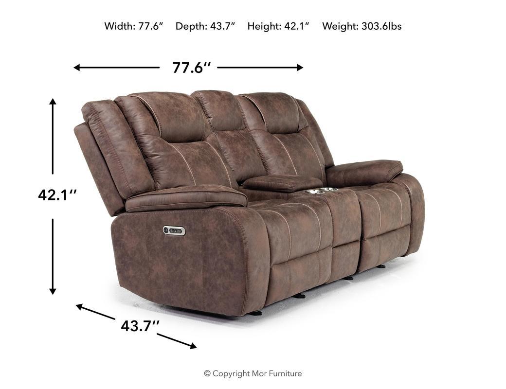 973370460:Blake 2 Power Console Loveseat, Angle