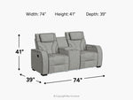 781323764:Blitz Reclining Console Loveseat, 