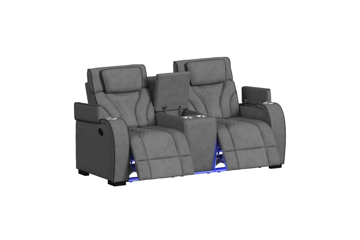 BLITZ0003:Blitz Reclining Sofa & Console, Open