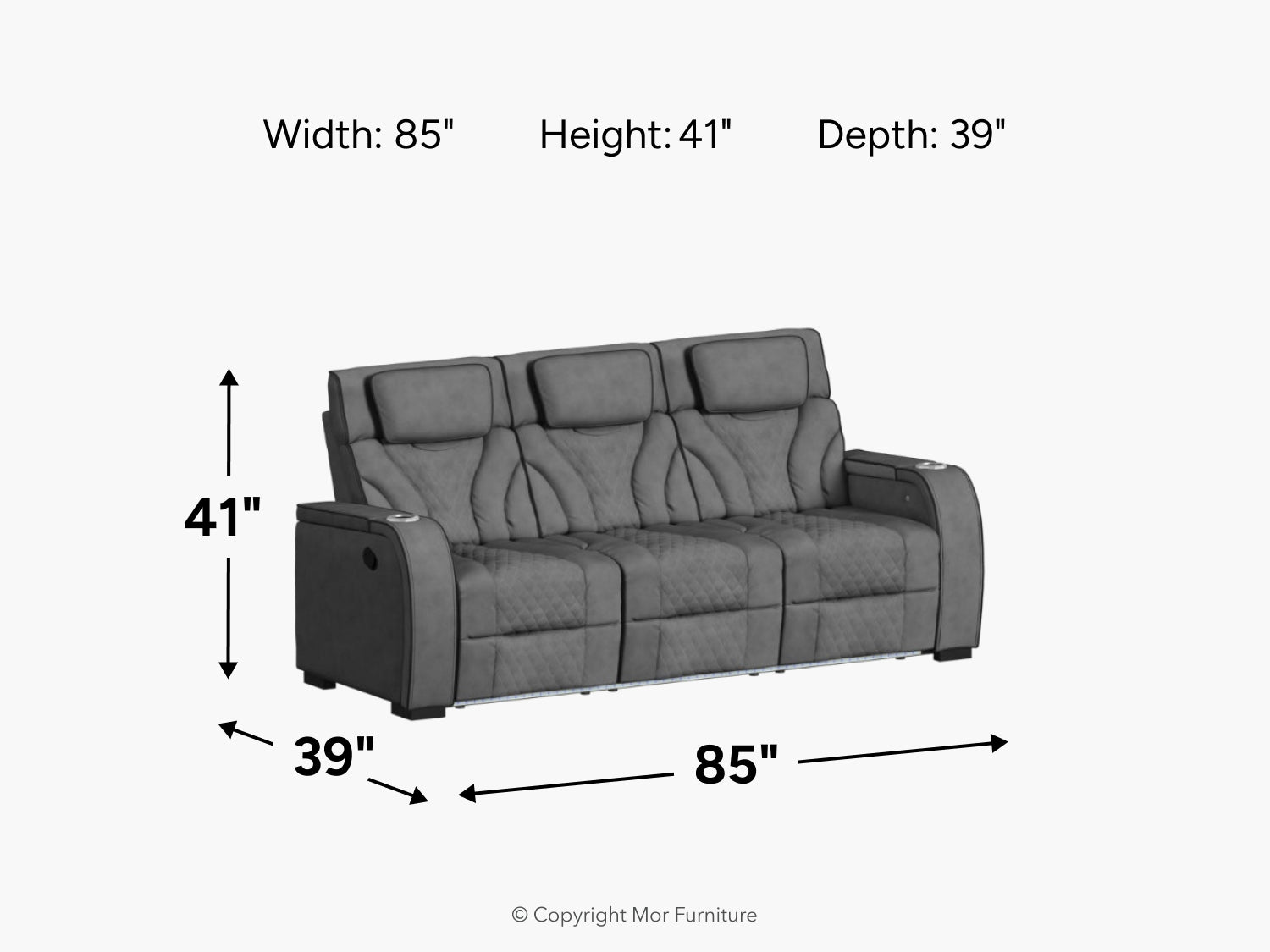 949845247:Blitz Reclining Sofa, 