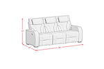 BLITZ0000:Blitz Reclining Sofa & Console, 