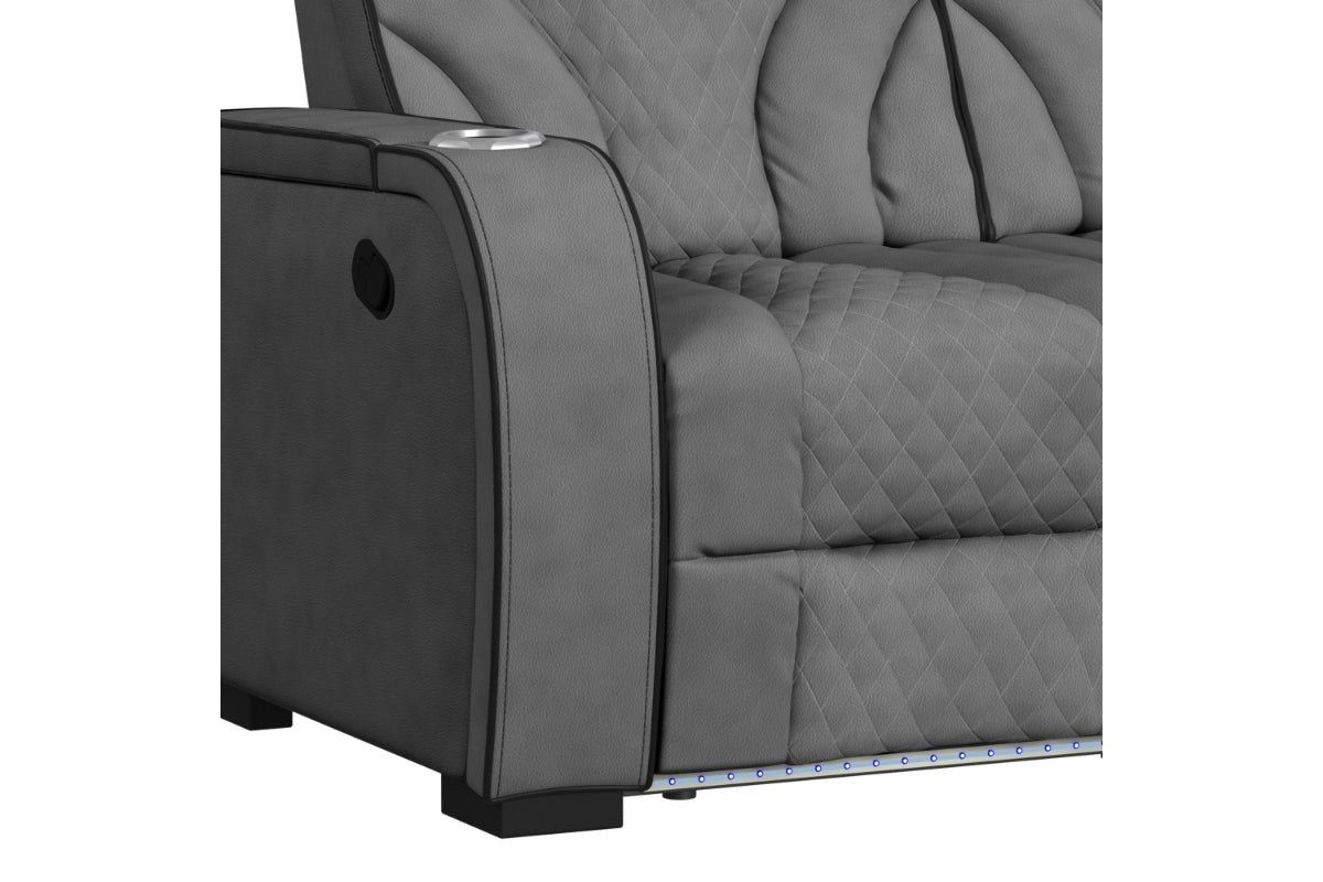 BLITZ0003:Blitz Reclining Sofa & Console, 