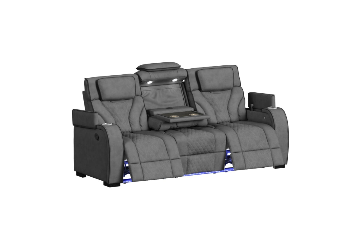 BLITZ0003:Blitz Reclining Sofa & Console, Open