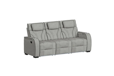 BLITZ0000:Blitz Reclining Sofa & Console, AngledAngle