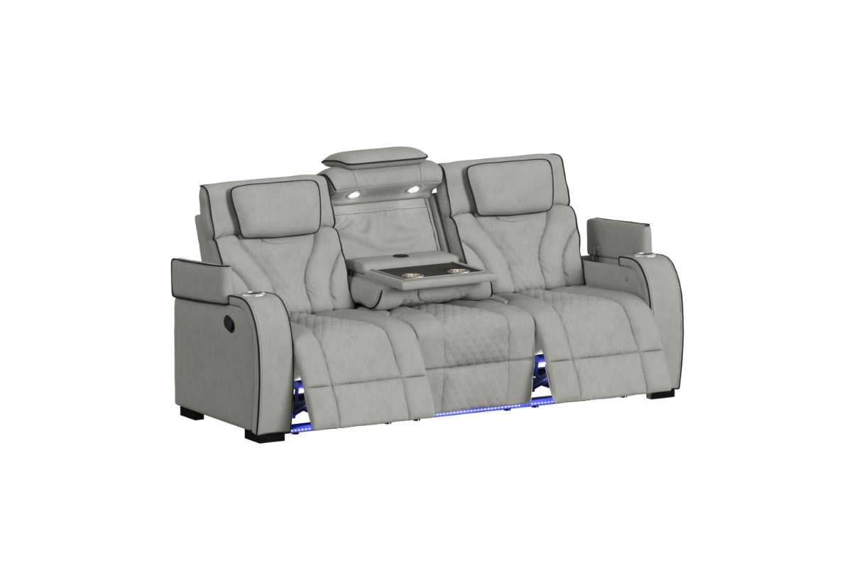 BLITZ0000:Blitz Reclining Sofa & Console, Open