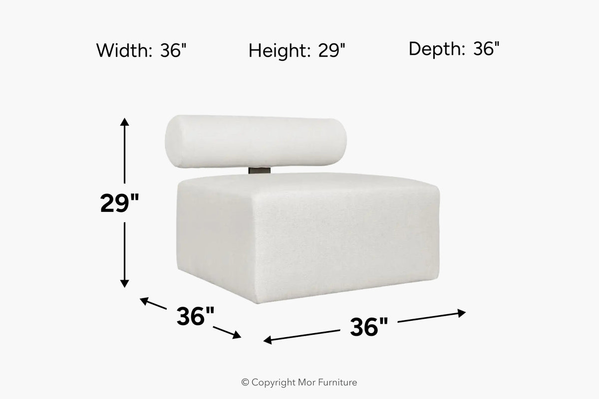 839469545:Bolster Outdoor Armless Sofa,