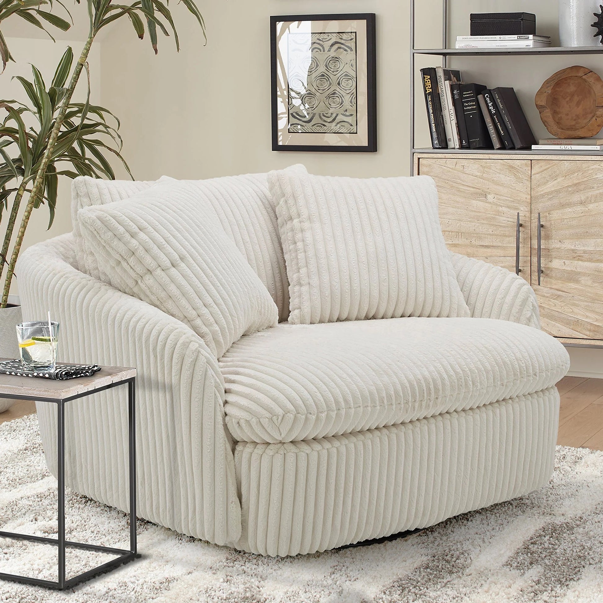 836402111:Boomer Swivel Chair, Styled