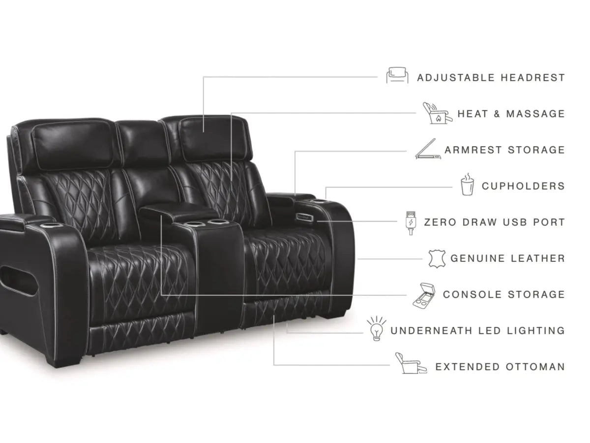 656169708:Boyington 2 Power Console Loveseat