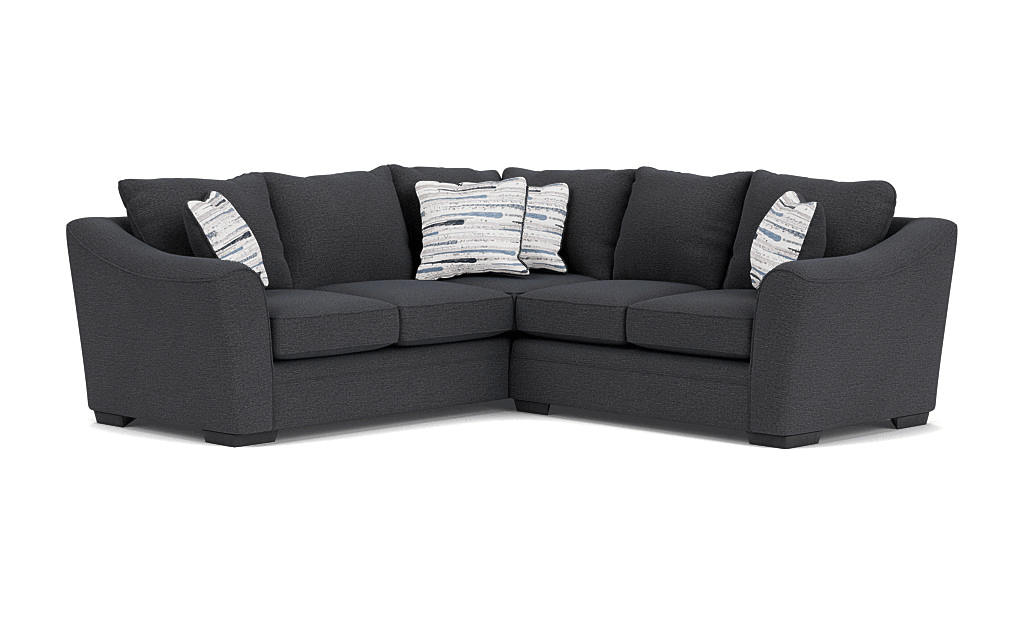 BRAZIL003:Brazil Tux Loveseat Sectional in Lancaster Platinum - Custom