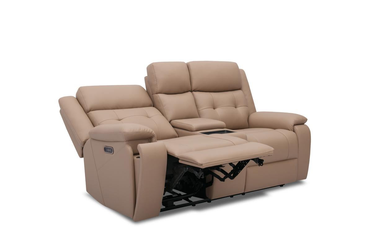 278077102:Bremen 2 Power Console Loveseat, ReclinedAngled