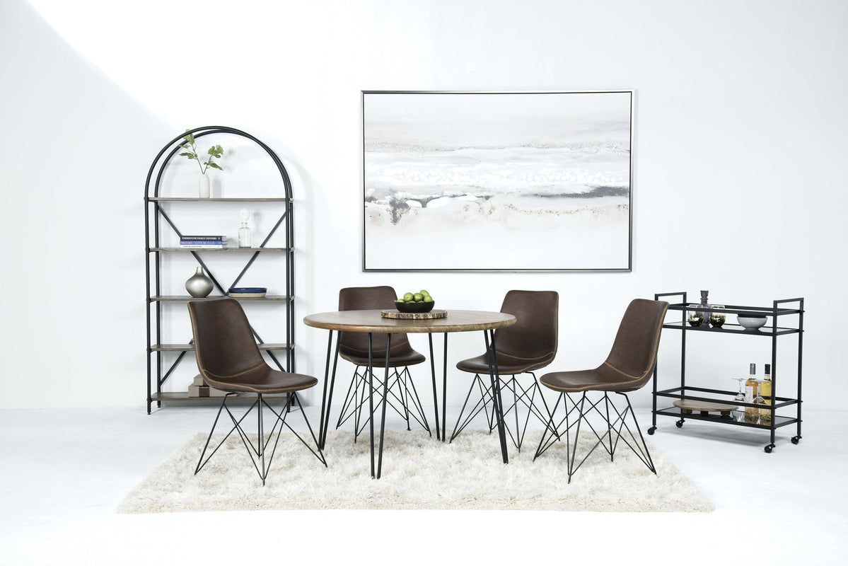 BRENNAN00:Brennan Round Dining Table & 4, Styled