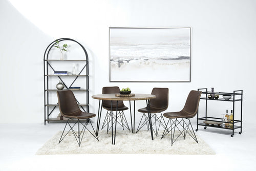 BRENNAN00:Brennan Round Dining Table & 4, Styled