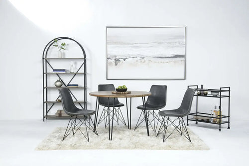 BRENNAN01:Brennan Round Dining Table & 4, Styled