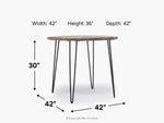 406417513:Brennan Round Counter Height Dining Table, 