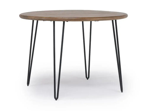 BRENNAN01:Brennan Round Dining Table & 4, Angle
