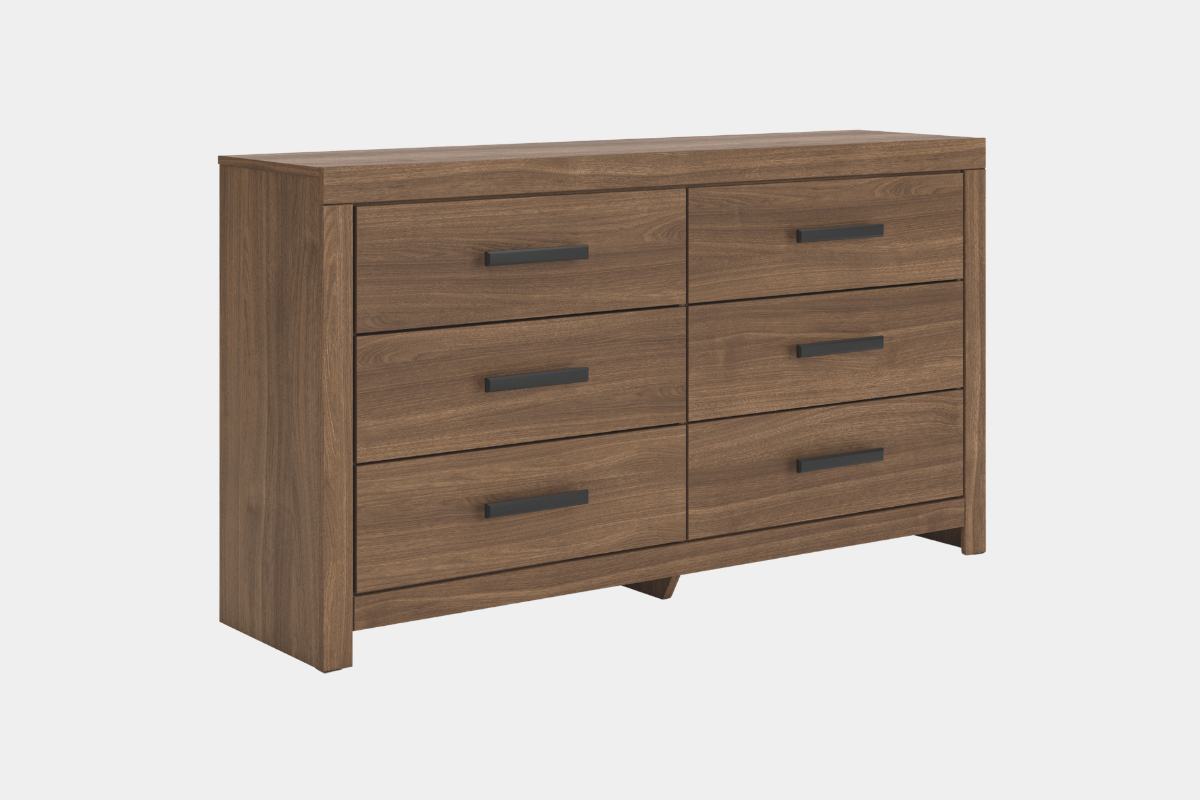 BROACHM45:Broachmyn Panel Bed & Dresser & Mirror & Nightstand, Angled