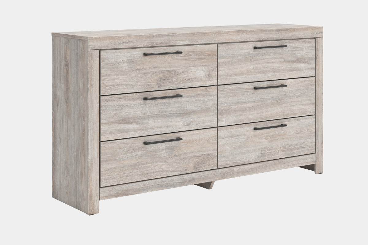 BROACHM03:Broachmyn Panel Bed & Dresser & Mirror & Nightstand, Angled