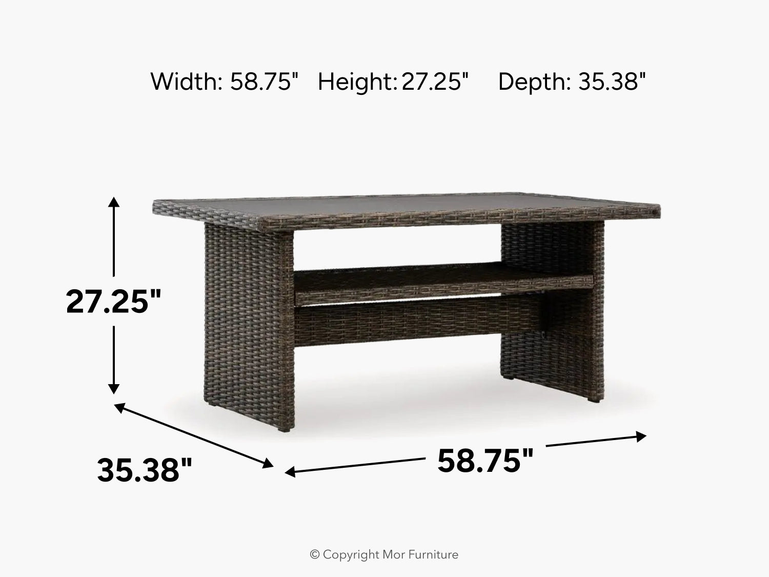 323854820:Brook Ranch Outdoor Coffee Table, 