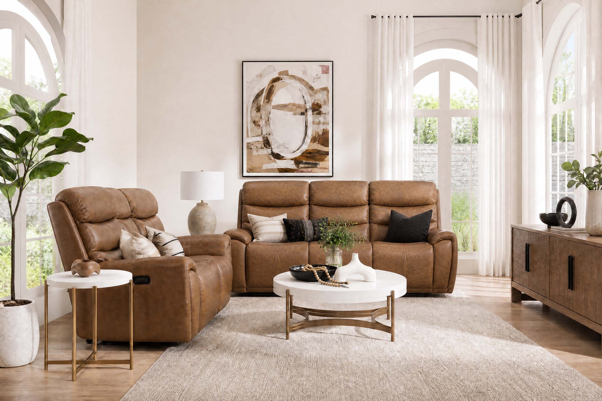 348396327:Bruce 2 Power Sofa, Styled