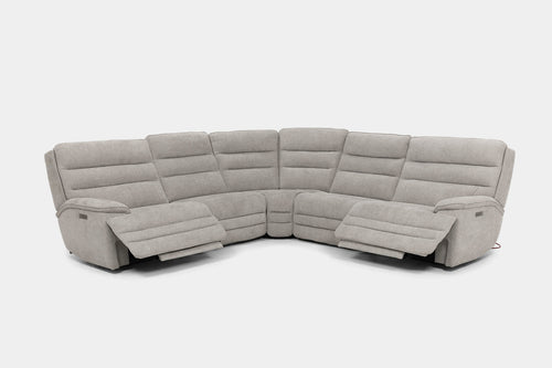 BRYANT030:Bryant 5 Piece 2 Power Sectional,  ReclinedAngled