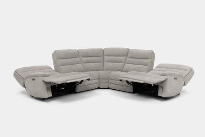 BRYANT010:Bryant 5 Piece 2 Power Sectional,  ReclinedAngled