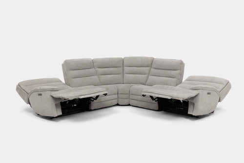 BRYANT010:Bryant 5 Piece 2 Power Sectional,  ReclinedAngled