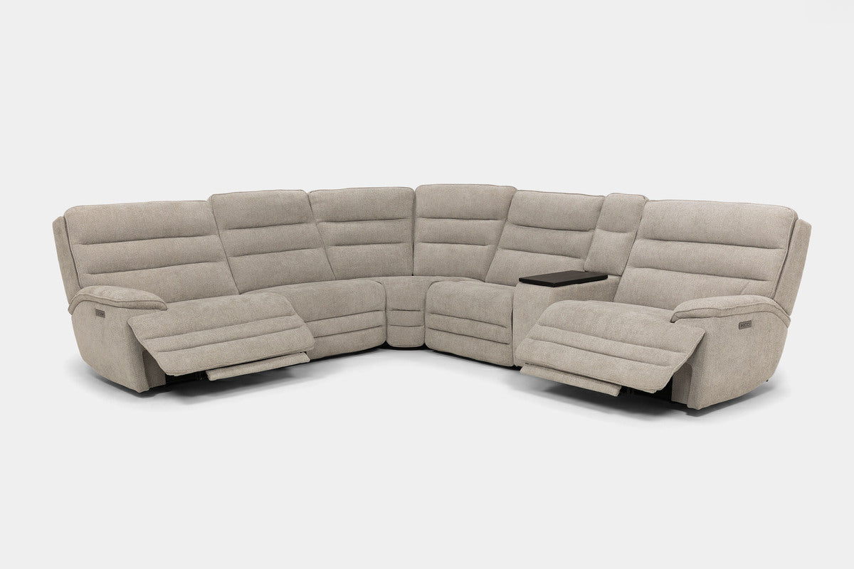 BRYANT015:Bryant 6 Piece 2 Power Section,  ReclinedAngle
