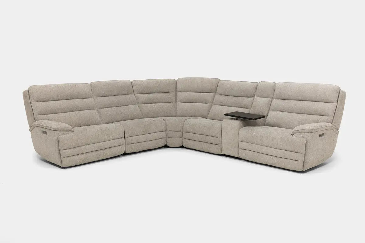 Mia 6 Piece 2 Power Sectional | Mor Furniture