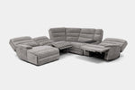 BRYANT040:Bryant 6 Piece 2 Power Chaise Sectional With 2 Power Armless Recliner,  Reclined