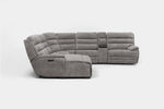 BRYANT040:Bryant 6 Piece 2 Power Chaise Sectional With 2 Power Armless Recliner, Front