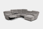 BRYANT041:Bryant 6 Piece 2 Power Chaise Sectional With 2 Power Armless Recliner,  Reclined