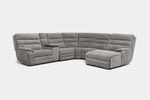 BRYANT041:Bryant 6 Piece 2 Power Chaise Sectional With 2 Power Armless Recliner, Angled