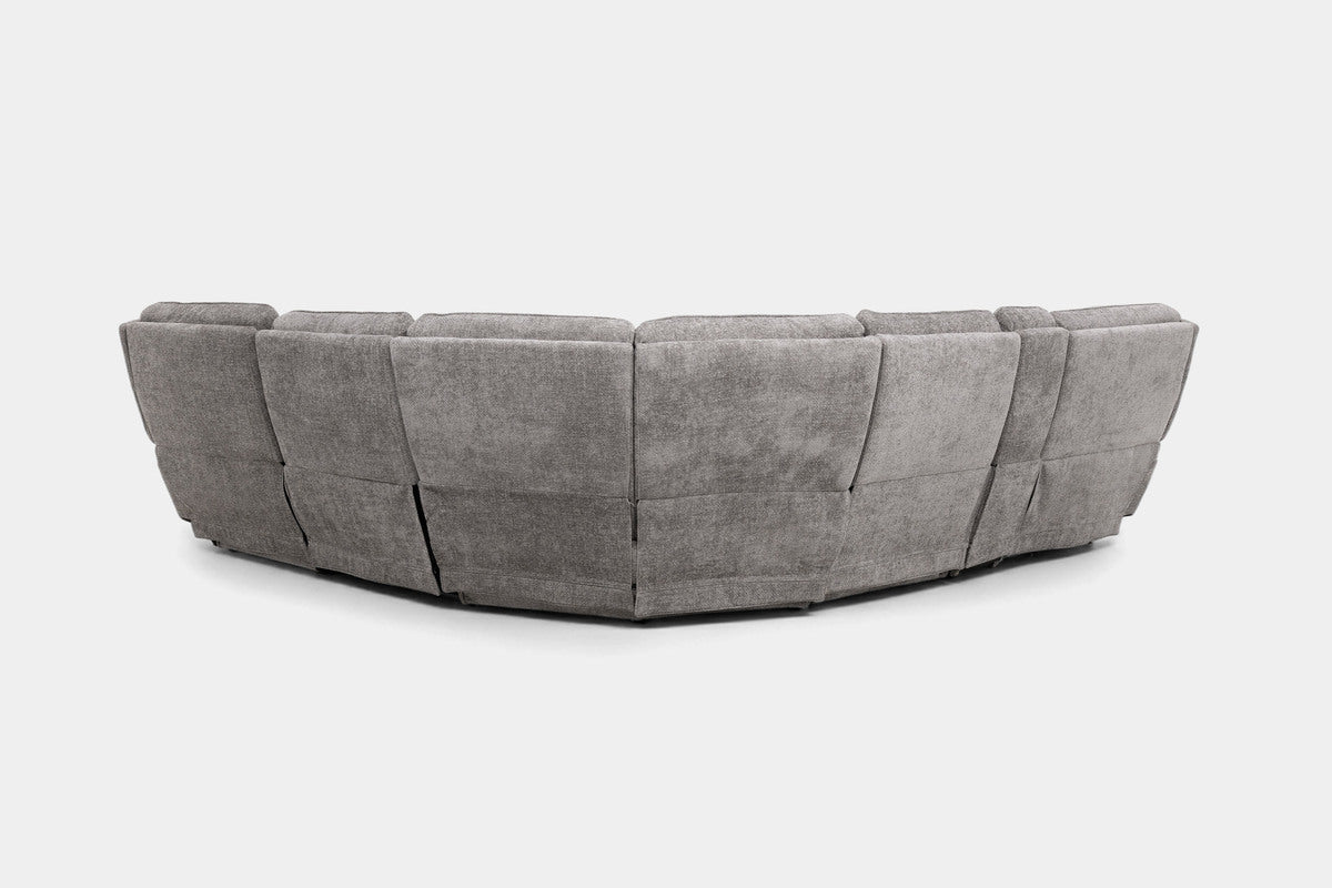 BRYANT041:Bryant 6 Piece 2 Power Chaise Sectional With 2 Power Armless Recliner, Back