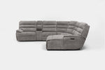 BRYANT041:Bryant 6 Piece 2 Power Chaise Sectional With 2 Power Armless Recliner, Front