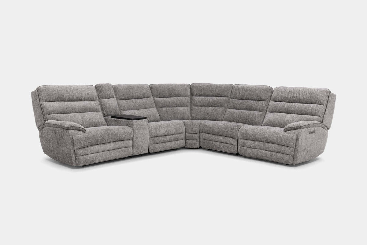 BRYANT035:Bryant 6 Piece 2 Power Sectional, Angled