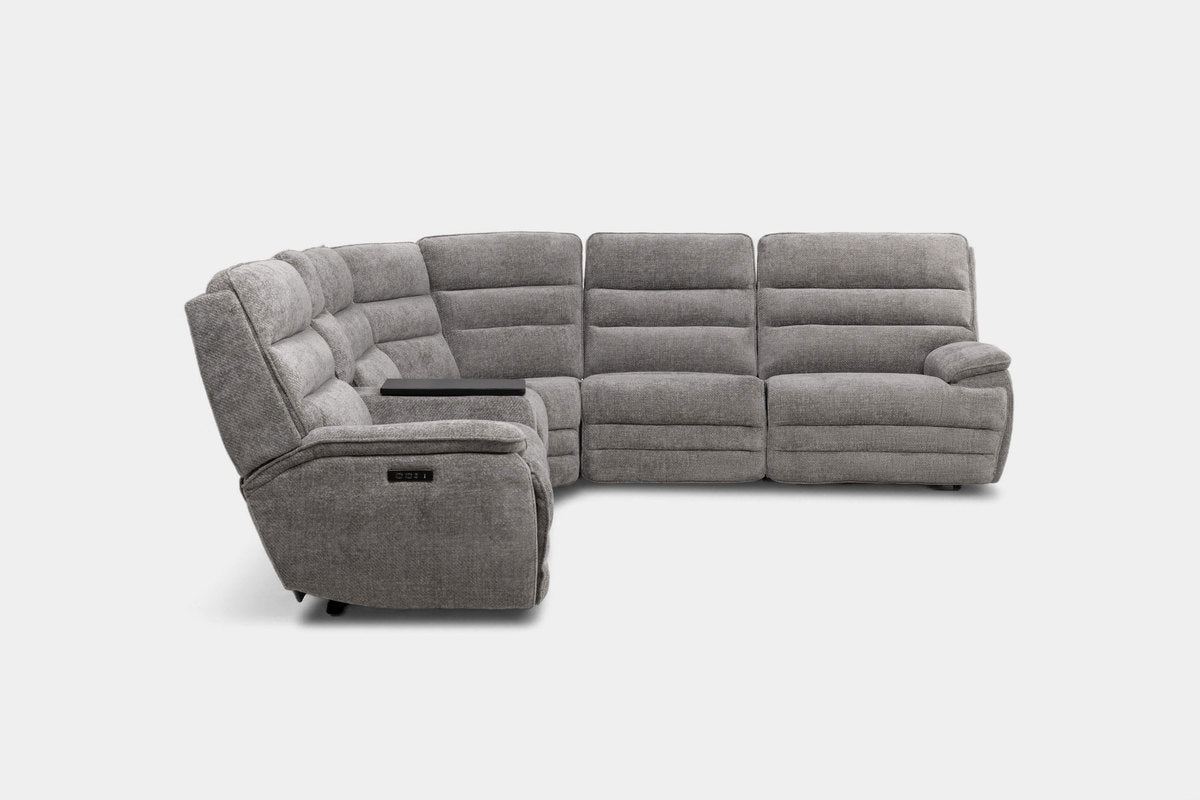 BRYANT036:Bryant 6 Piece 2 Power Sectional With 2 Power Armless Recliner, Front