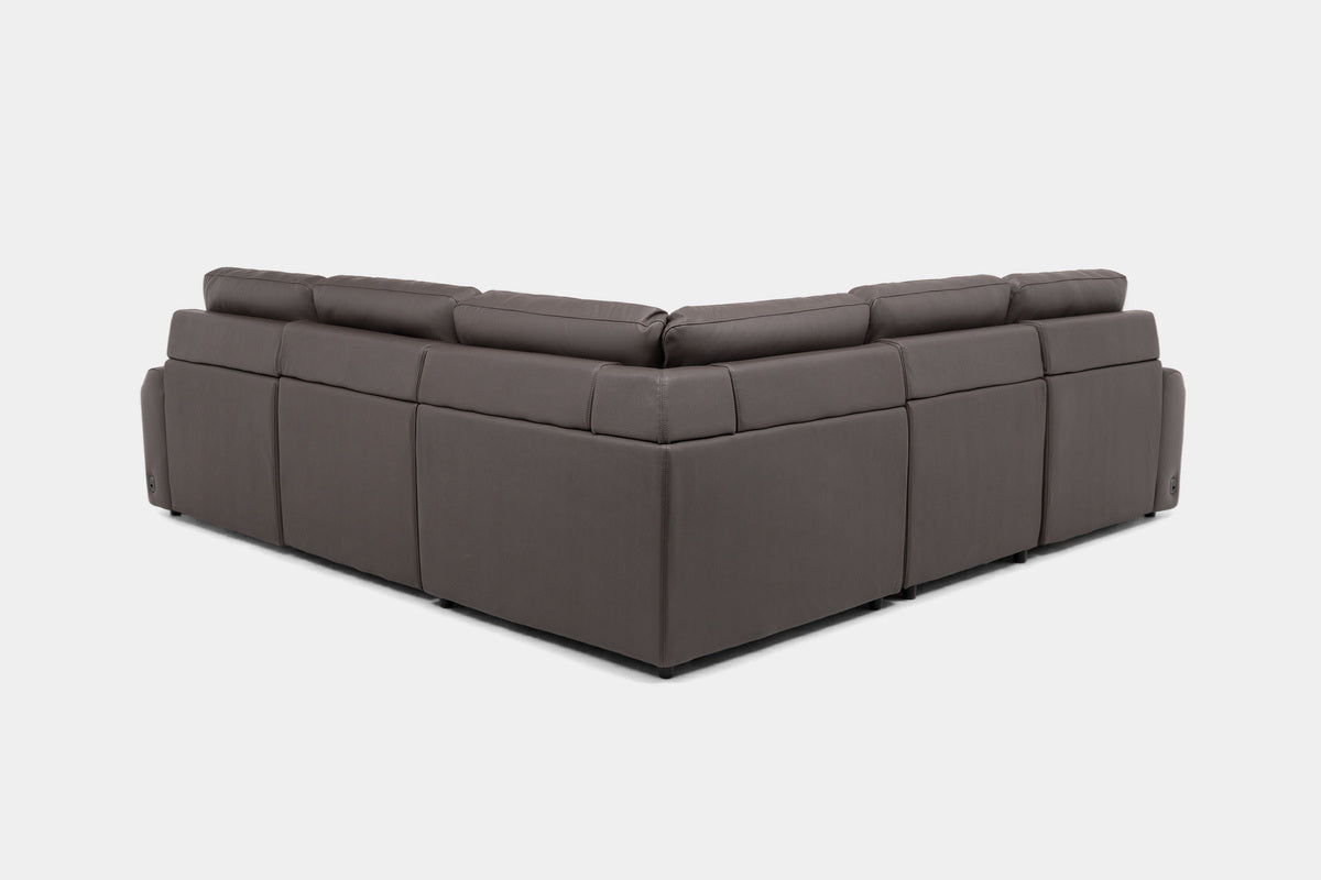 BRYCE0221:Bryce 5 Piece Power Sliding Sectional With Power Armless Slider, Back